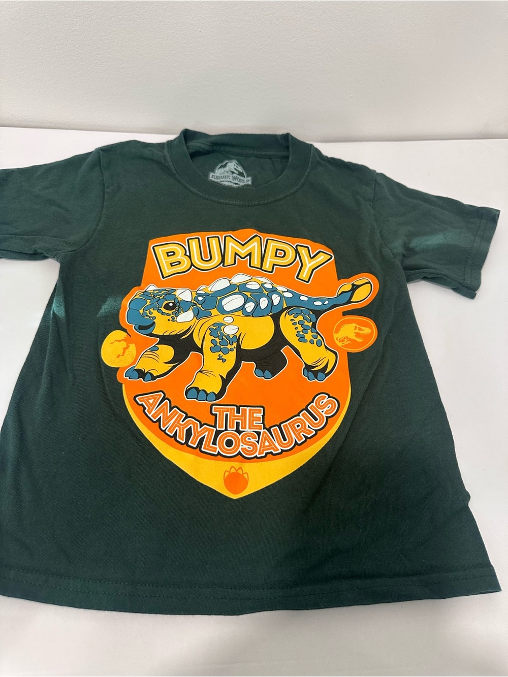 Kids Green 'Bumpy the Ankylosaurus' Jurassic world dinosaur Graphic Tee